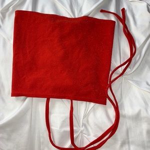 Red tube top